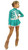 IceDress Figure Skating Dress-Thermal -  Snowflake (Mint and White)