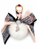 Bow Keychain - White
