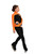 IceDress Figure Skating Jacket - Thermal - Bubble Gum (Black, Fluorescent Orange)