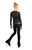 IceDress - Figure Skating Two-Layer Top : Mesh Long  Sleeve with Cami Top (Black and Blue)