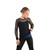 IceDress Ice - Figure Skating Two-Layer Top : Mesh Long  Sleeve with Cami Top (Black and Dark Blue)