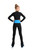 IceDress - High-Waisted Thermal Figure Skating Legging with Wide Band (Black and Blue)