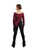 IceDress - Thermal Figure Skating  Outfit "Gravity" - Mesh Top and Pants (Fuchsia/Burgundy and Black)