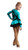 IceDress Figure Skating Dress - Thermal - Serpantine (Mint with Black Lycra)
