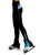 Elite Xpression - High Waist Black Legging With Mesh - Marbled Turquoise