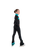 Special Deal -IceDress - Thermal Ice Skating  Outfit - "Rays" (Size CXS, Black with Mint)
