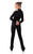IceDress Figure Skating Overalls - Thermal - Style (Black with Velvet Trim) 3rd view