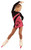 IceDress Figure Skating Dress - Thermal - Velvet (Black with Raspberry) 2nd view