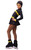 IceDress Figure Skating Outfit - Thermal - Bows (Dark Grey and Yellow)