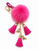 Ice Skating Jewelry - Fluffy & Hot Pink Keychain