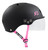 S1 Visor Lifer Helmet - Black Matte w/ Pink Straps and Clear Visor