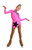 IceDress Figure Skating Dress - Thermal - Constellation (Hot Pink with Black)
