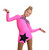 IceDress Figure Skating Dress - Thermal - Constellation (Hot Pink with Black)