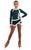 IceDress Figure Skating Dress - Thermal - IceSports (Dark Blue and White)