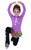 Purple "Peace & Stars" Ice Skating Dress with "Skating Girl" applique 3rd view