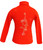 Orange ice Skating Jacket with  "Layback" rhinestone applique