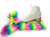 Crazy Fur Soakers CF15P - Rainbow