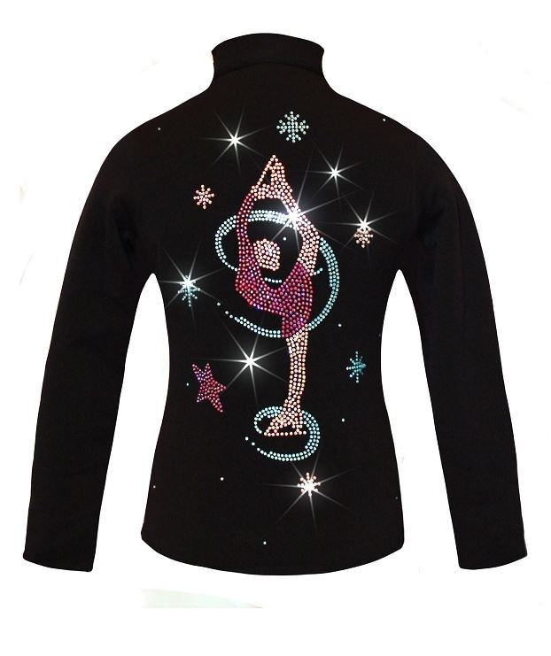 Ice Skating Jacket with Colorful Biellmann Applique