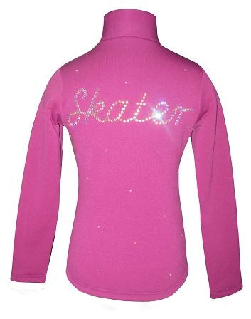 Purple Ice Skating Jacket with Skater applique