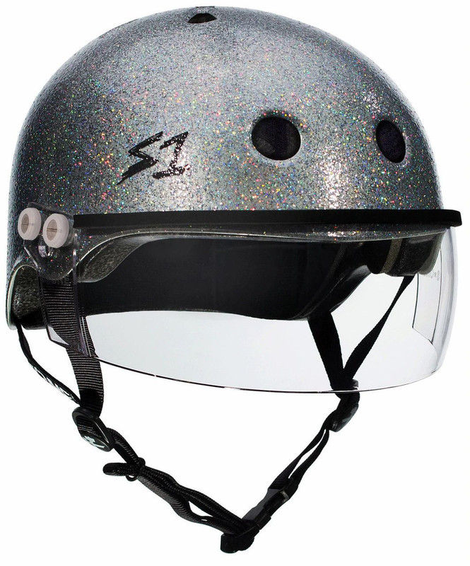 S1 Lifer Visor Helmet - Gen 2 - Silver Gloss Glitter w/ Clear Visor