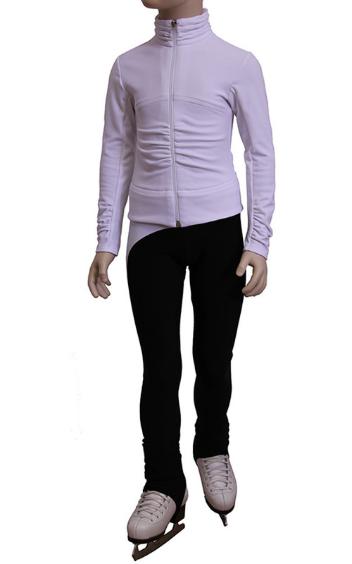 IceDress Figure Skating Outfit - Thermal - Drape-2 (White)