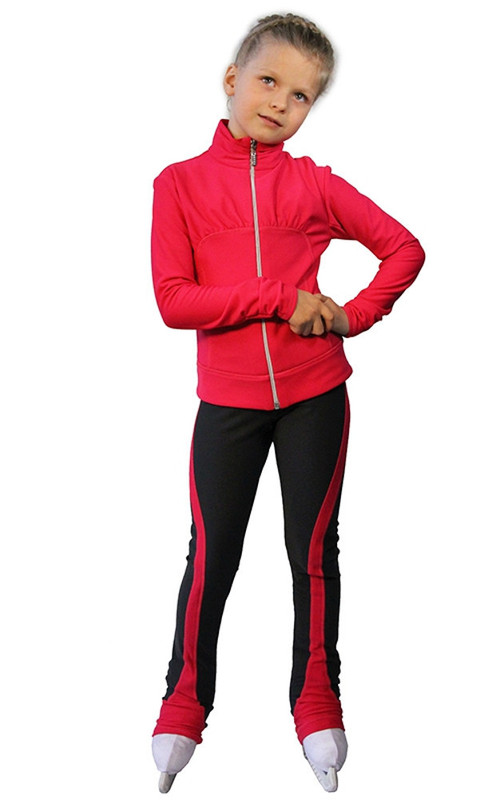 IceDress Figure Skating Outfit - Thermal - Drape-3 (Raspberry)