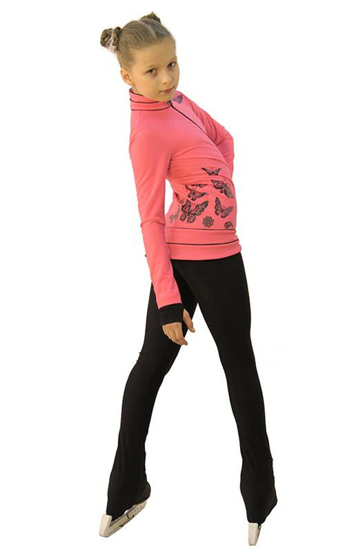 IceDress Figure Skating Outfit - Thermal - Flying (Grapefruit with Black)