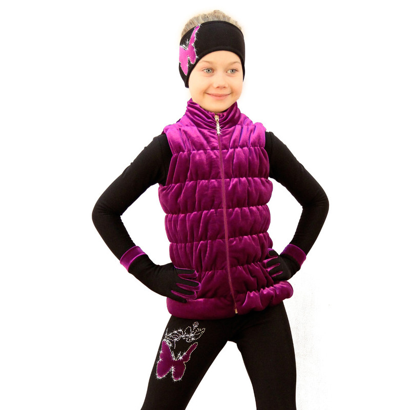 IceDress Figure Skating Vest - Thermal - Velvet (Fuchsia)