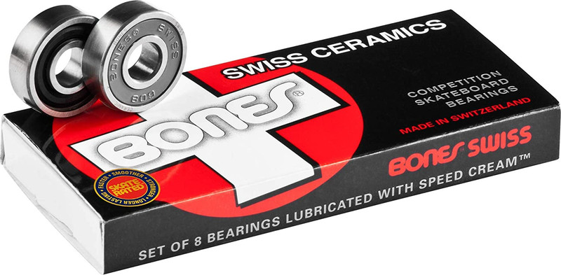 Bones Swiss Skateboard Bearings Ceramic 8mm (8 pack)