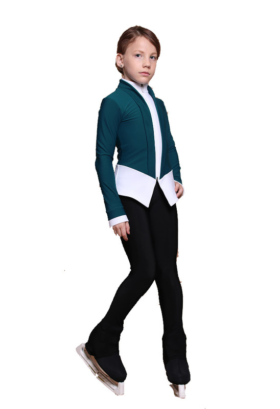 IceDress Figure Skating Jacket - Thermal - Benefit (Mint with White and Black)