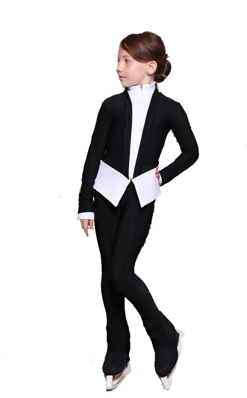 IceDress Figure Skating Jacket - Thermal - Benefit (White and Black)