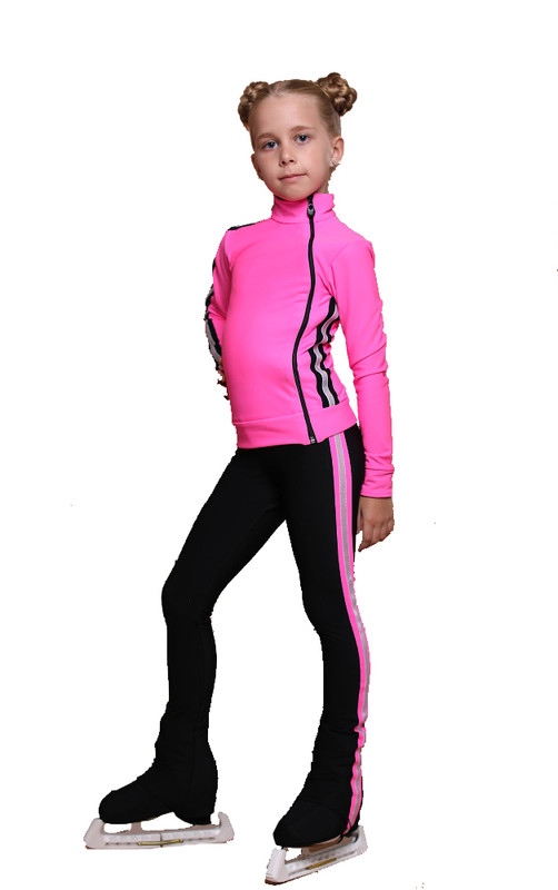 IceDress Figure Skating Jacket - Thermal - Olympus (Hot Pink and Black)