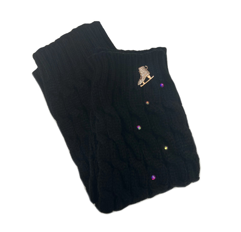 Ice Skating Leg Warmers by Brilliance & Melrose - Black
