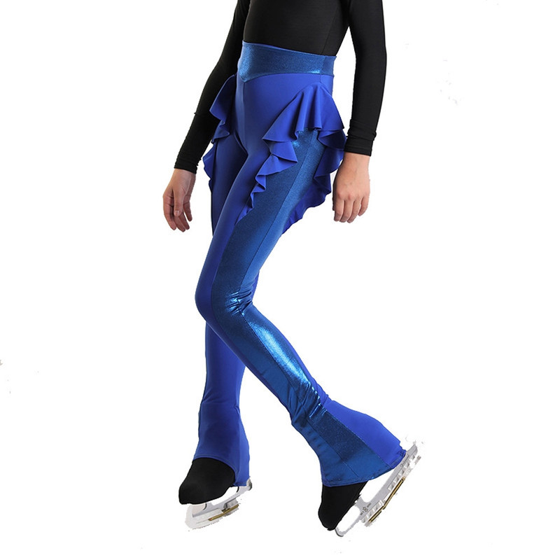 IceDress -Figure Skating Thermal Figure Skating Pants - Galaxy (Cornflower)