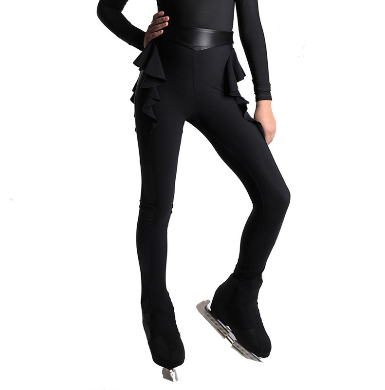 IceDress -Figure Skating Thermal Figure Skating Pants - Galaxy (Black)
