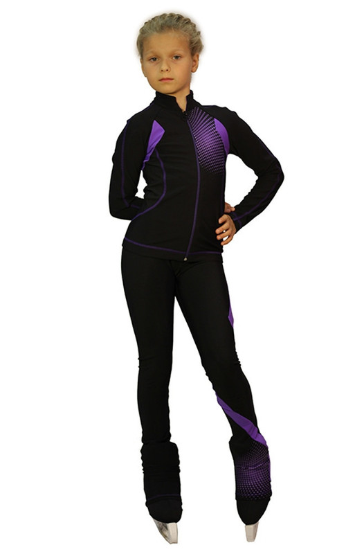 Special Deal - IceDress Ice Skating Thermal Jacket -Euler (Size CXL, Black and Purple)