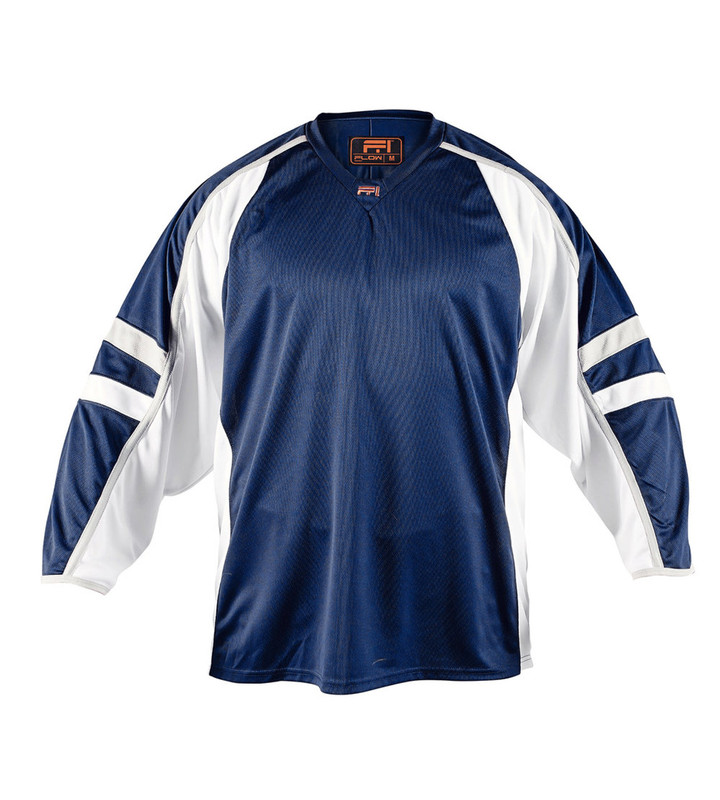 Flow Hockey Jersey - Tri-Color Jersey (Royal Blue/White/Gray Senior Goalie Cut)