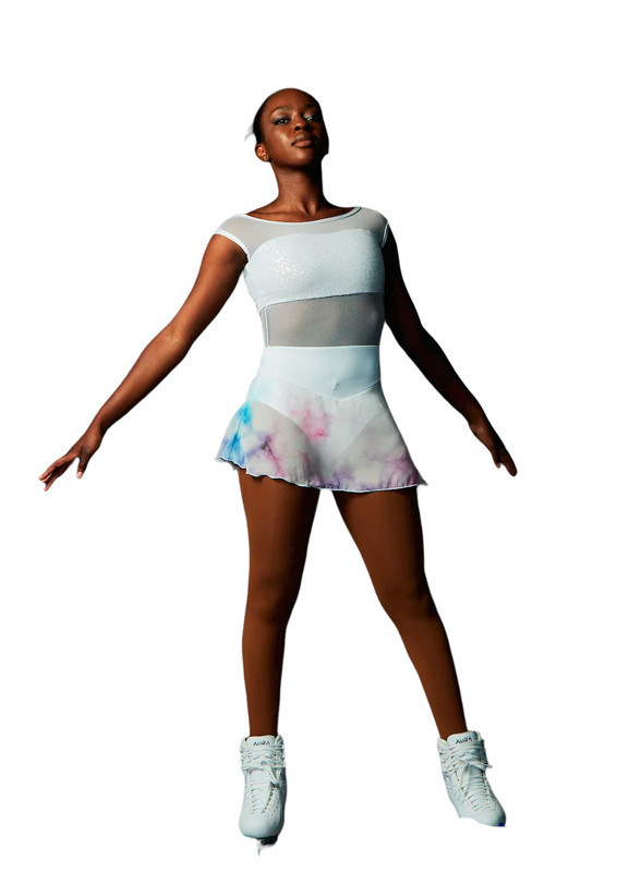 Elite Xpression - Sparkly White Crop Top Dress (Size 8-10)