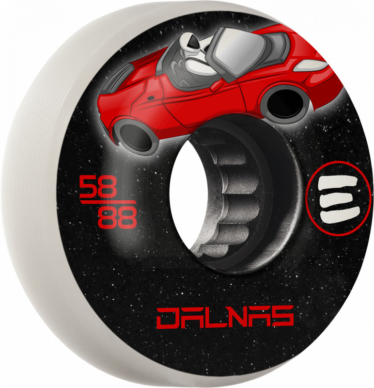 Eulogy Pro Jeff Dalnas Signature Wheel Rocket Man Aggressive Inline Wheel 58mm 88A 4pk White - Refurbished