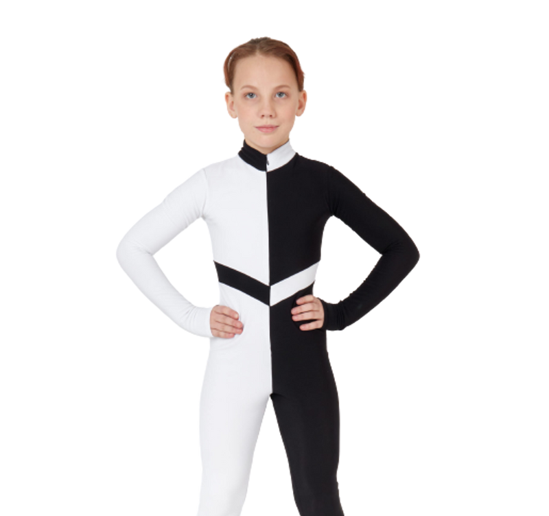 IceDress - Thermal Figure Skating Overalls - Limbo (Black And White, Complete with Boot Cover)
