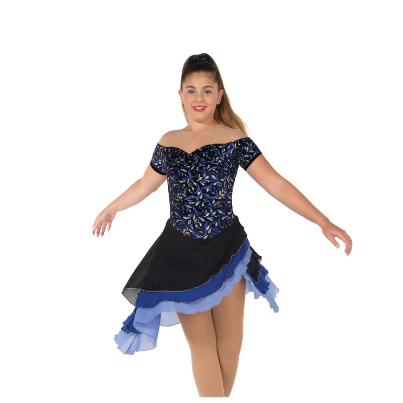 Jerry's Figure Skating Dress - 101 Dancing In Tiers Dress Size : Adult Medium Only