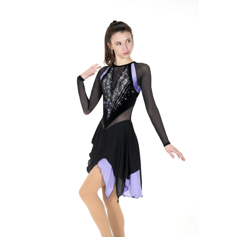 Jerry's Ice Skating Dress -Aurora AA025 Ice Deco Dress (Black/Lilac)