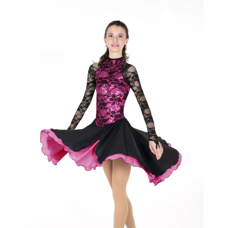 Jerry's Ice Skating Dress - 140 Dancesse Dress - Black/Rose