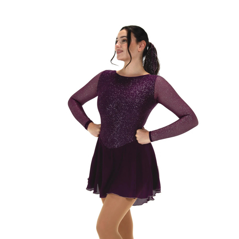Jerry's Ice Skating Dress - 569 Silver Dust Dress - Iced Plum Size Adult Small