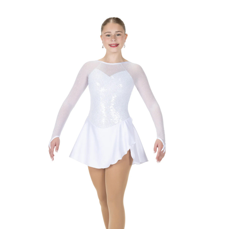 Jerry's Ice Skating Dress - 539 Sequins & Satin (Silver Snow)