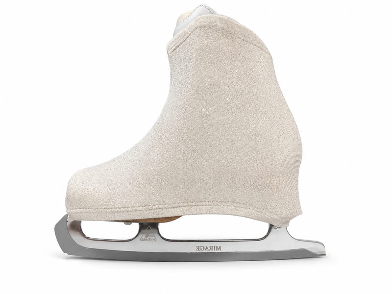 Metalic Figure Skating Boot Covers by Kami-So – White Sparkle