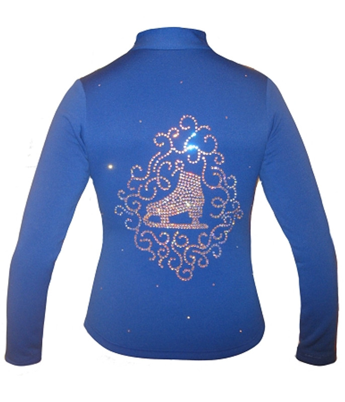 Blue jacket with Skate & ornament Applique