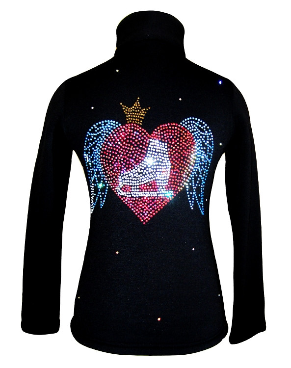 Figure Skating Jacket by Ice Fire - Skate and Wings applique HJ232