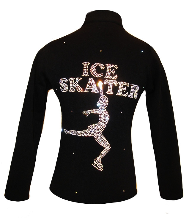 Ice Skating Jacket with AB Crystals Ice Skater Design