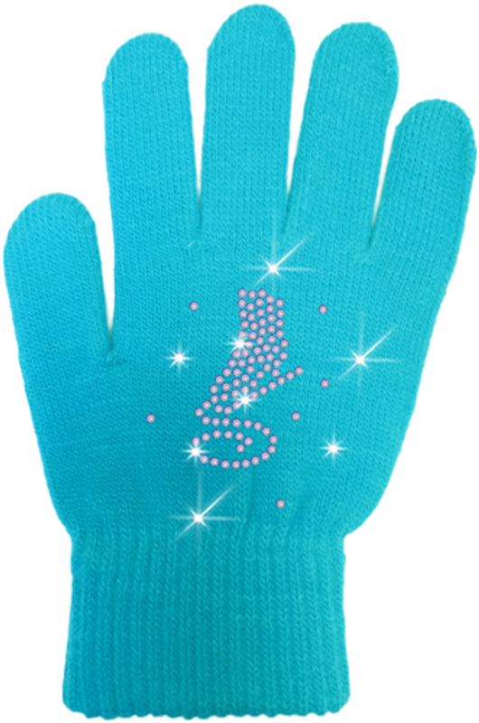 ChloeNoel Ice Skating Gloves - GV22-TQ/Skate Crystals